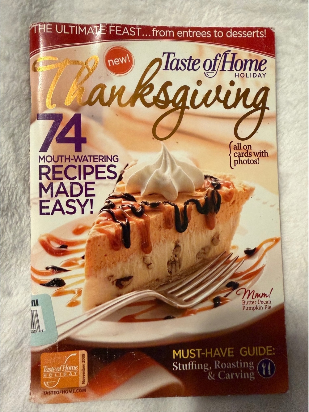 Taste of Home Holiday Thanksgiving Magazine - 74 Recipes Made Easy